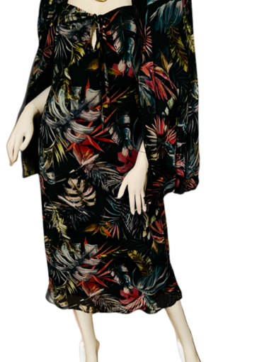 Mandira Curtis Chiffon silk jacket dress set 