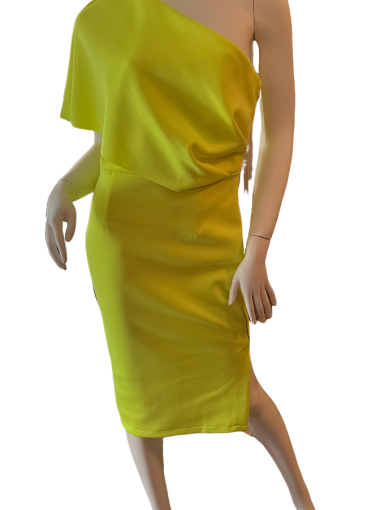 ASOS neon yellow dress 
