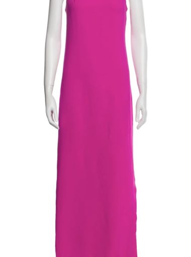 Trina Turk pink chain detail maxi dress 
